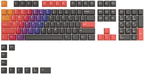 Glorious Gaming 114x GPBT-Keycaps - Cherry-Profil, äußerst widerstandsfähiger PBT-Kunststoff, optisch EIN Blickfang, überragende Akustik, Lichtecht, US Layout - Celestial Fire von Glorious