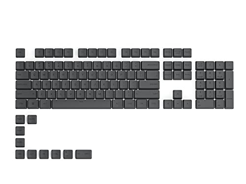 Glorious Gaming 115x GPBT-Keycaps - Cherry-Profil, äußerst widerstandsfähiger PBT-Kunststoff, optisch EIN Blickfang, überragende Akustik, Originalschrift, US Layout - Schwarze Esche von Glorious