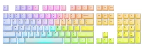 Glorious Gaming 115x Polychroma RGB Keycaps - lichtdurchlässig für max. RGB, Cherry-Profil, äußerst strapierfähiges Polycarbonat, Originalschrift, satte Akustik, US-Layout - Polychroma von Glorious