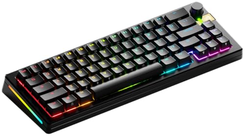 Glorious Gaming GMMK 3 PRO HE: Drahtlose Tastatur mit Rapid Trigger, Hall-Effekt, Aluminiumgehäuse, 8K-Abrufrate, Hot-Swap (MX- & HE-Schalter), anpassbare Auslösung, Kompakt 65%, USA QWERTY - Schwarz von Glorious