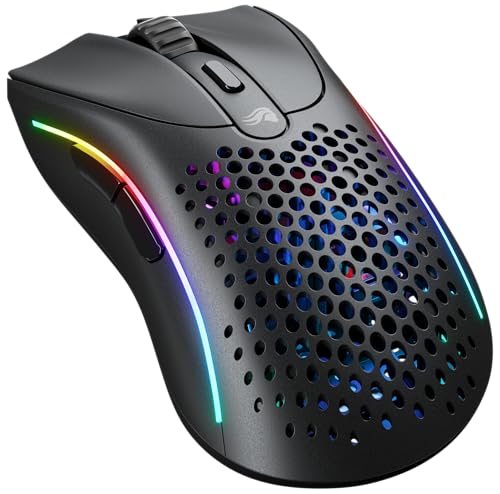 Glorious Gaming Model D 2 Wireless Gaming Mouse - superleicht 66g, bis zu 210h Batterie, 26K Opt. Sensor, 6 Program. Tasten, 80 Millionen Klicks, FPS, MMO, MOBA - Mattschwarz von Glorious