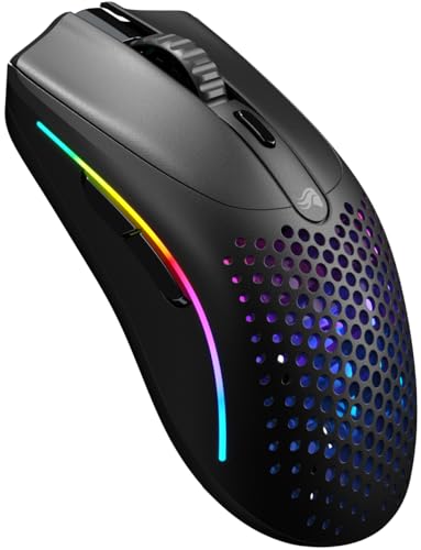 Glorious Model O 2 Mini Wireless Gaming-Maus - Leichte 57g, bis 210 Stunden Akkulaufzeit, Dual Wireless 2.4 GHz und Bluetooth 5.2, optischer Sensor mit 26K, 80M Klicks, 6 Tasten, FPS - Schwarz von Glorious