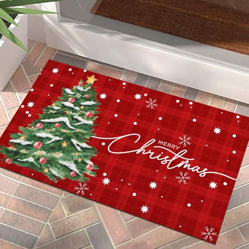 Gloriousa Fußmatte mit Aufschrift "Merry Christmas", rutschfest, für Zuhause, Küche, Badezimmer, Innen- und Außenbereich, Dekoration, 40,6 x 61 cm Gloriousa Fußmatte mit Aufschrift "Merry Christmas", rutschfest, für Zuhause, Küche, Badezimmer, Innen- und Außenbereich, Dekoration, 40,6 x 61 cm von Gloriousa