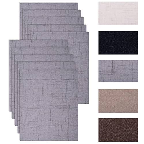 Glorlliant 10 Stück Reparaturflicken aus Feinem Leinen, Selbstklebend zur Reparatur von Stoffen mit Selbstklebender Rückseite zum Reparieren und Dekorieren von Möbeln, Sofa 20 cm x 25 cm (Grau) von Glorlliant