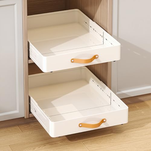 Teleskopschublade, Tiefe Einstellbar, 41-60CM Tief x 40CM Breite x 7.8CM Höhe, Metall Slide Out Organizer Mit Griff Kleber,Ausziehbare Schublade Küche Aufbewahrungsregale Für Die Küche Badezimmer,Weiß Teleskopschublade, Tiefe Einstellbar, 41-60CM Tief x 40CM Breite x 7.8CM Höhe, Metall Slide Out Organizer Mit Griff Kleber,Ausziehbare Schublade Küche Aufbewahrungsregale Für Die Küche Badezimmer,Weiß von Glorlliant