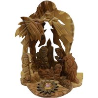 Olivenholz Stern Von Bethlehem Krippe Set Höhle Mit Heiligem Räucherstäbchen von GloryMaryBethlehem