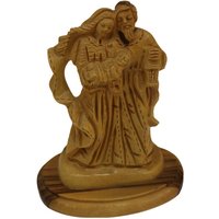 Handgeschnitzte Olivenholz Statue Der Heiligen Familie von GloryMarySouvenir