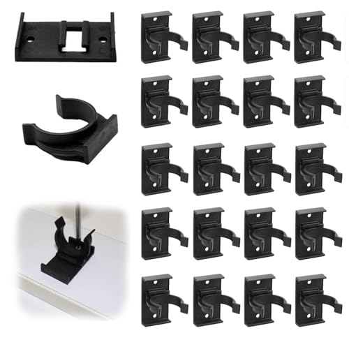 Kick Board Clips Glorylit 20 Pcs Sockelblendenhalter für Küchenfüße, Sockelfußclip Küchensockel Sockel Clips für 30-31 Mm Durchmesser (Schwarz) von Gloryit