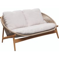 Gloster BORA 2-Sitzer Sofa Teak/Outdoorstoff wetterfestem Korbgeflecht von Gloster