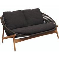 Gloster BORA 2-Sitzer Sofa Teak/Outdoorstoff wetterfestem Korbgeflecht von Gloster