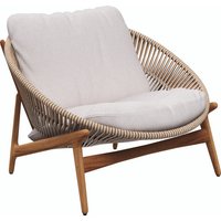 Gloster BORA Lounge-Sessel Teak/Outdoorstoff wetterfestem Korbgeflecht von Gloster