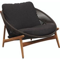 Gloster BORA Lounge-Sessel Teak/Outdoorstoff wetterfestem Korbgeflecht von Gloster