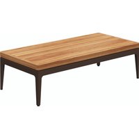 Gloster GRID Cabana Coffee Table Aluminium/Teak 103x50x29 cm von Gloster