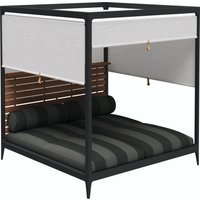 Gloster GRID Cabana Sonnenliege Aluminium/Teak/Outdoorstoff von Gloster