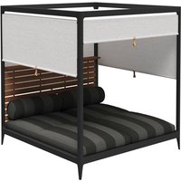 Gloster GRID Cabana Sonnenliege Aluminium/Teak/Outdoorstoff von Gloster