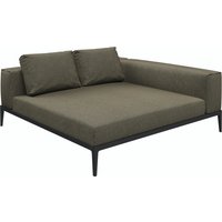 Gloster GRID Chill Lounge Aluminium/Outdoorstoff inkl. Kissen von Gloster