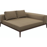 Gloster GRID Chill Lounge Aluminium/Outdoorstoff inkl. Kissen von Gloster