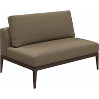 Gloster GRID Dining Sofa Aluminium/Outdoorstoff inkl. Kissen von Gloster