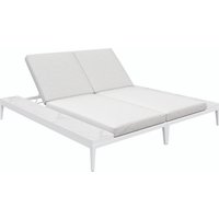 Gloster GRID Doppelliege Aluminium/Outdoorstoff inkl. Kissen und Keramikablage von Gloster