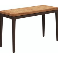 Gloster GRID Konsolentisch Aluminium/Teak 103x40x63 cm von Gloster