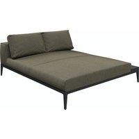 Gloster GRID Links/Rechts Chill Chaise Aluminium/Outdoorstoff inkl. Kissen Keramikablage von Gloster