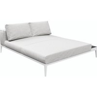 Gloster GRID Links/Rechts Chill Chaise Aluminium/Outdoorstoff inkl. Kissen Keramikablage von Gloster