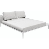 Gloster GRID Links/Rechts Chill Chaise Aluminium/Outdoorstoff inkl. Kissen Keramikablage von Gloster