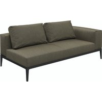 Gloster GRID Links/Rechts Lounge Sofa Aluminium/Outdoorstoff inkl. Kissen von Gloster