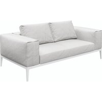 Gloster GRID Sofa Aluminium/Outdoorstoff inkl. Kissen von Gloster