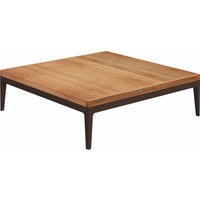 Gloster GRID großer Coffee Table Aluminium/Teak 103x103x30 cm von Gloster