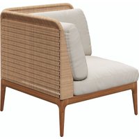 Gloster LIMA Lounge niedriges Eck-Modul Teak/Outdoorstoff von Gloster