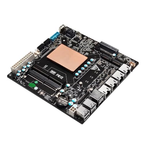 Glovary NAS Mainboard Quad Core i7-1165G7, Mini-ITX NAS Motherboard, 4 x i226V 2.5GbE LAN, DDR4 16GB RAM 512GB NVMe SSD, Support 6 x SATA3.0 6Gbps von Glovary