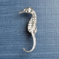 Seepferdchen Schrankgriff | Linksseitig | Massivem Zinn Badezimmerschrank Türknöpfe Mit Finesse Gemacht von GloverandSmith
