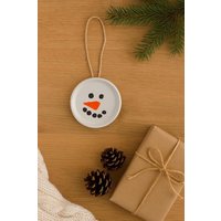 Schneemann-Einmachglas-Deckel-Verzierung - Rustikale Weihnachtsbaum-Dekoration Mit Schnur Für Winter-Feiertags-Dekoration von GlowEmberCollective