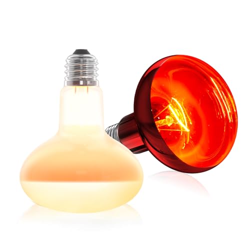 GlowUp 100W Wärmelampe Schildkröten E27 R80 Tageslicht-Sonnenstrahler und Infrarot-Wärmestrahler 220V reptilien lampe terrarium wärmelampe uv lampe schildkröte für Eidechsen, Schildkröten, Küken von GlowUp