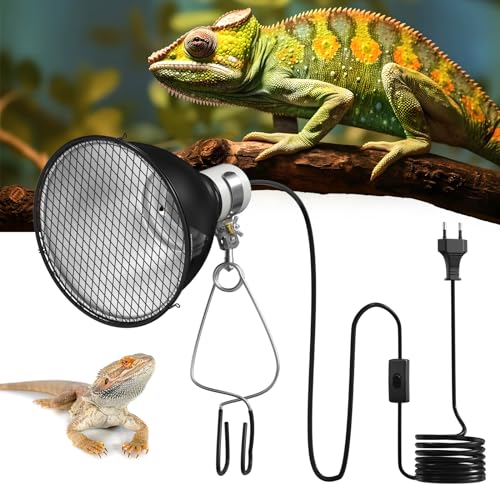 GlowUp Reptilien Terrarium Dome E27 200W mit Lampenschirm, 5.5 Zoll Aluminium Reflektorlampe Terrarium Lampenfassung, Wärmelampe Schildkröten mit EU-Stecker, für Infrarot, UVA UVB Lampen GlowUp Reptilien Terrarium Dome E27 200W mit Lampenschirm, 5.5 Zoll Aluminium Reflektorlampe Terrarium Lampenfassung, Wärmelampe Schildkröten mit EU-Stecker, für Infrarot, UVA UVB Lampen von GlowUp