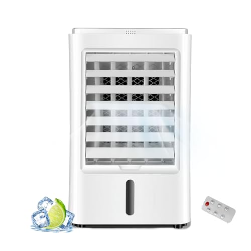 Glowdora Tragbare Klimaanlage Fürs Auto, Mini Verdunstungskühler, 4 In 1 Ventilator Mit 60° Oszillation Und Fernbedienung, Tragbare Klimaanlage Für Wohnmobil, SUV Und Mehr.,24V von Glowdora