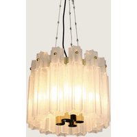 1 Von 2 Modernist Frosted Glass Chandeliers, Prod. Der Glashütte Limburg, Deutschland 1960Er Jahre 1 Von 2 Modernist Frosted Glass Chandeliers, Prod. Der Glashütte Limburg, Deutschland 1960Er Jahre von GlowingBeauties