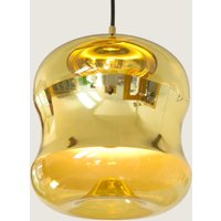 Außergewöhnliche Goldene Spiegelglas-Pendelleuchte, Prod. Von Peill & Putzler, Deutschland 1970Er Jahre von GlowingBeauties