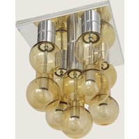 Gelbes Glas Und Chrom Modernist Sanduhr Unterputz, Art. Von Doria, Deutschland 1970Er Jahre von GlowingBeauties