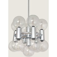 Klare Glaskugel Und Chrom-Leuchter Von Motoko Ishii, Prod. Staff, Deutschland 1970Er Jahre Klare Glaskugel Und Chrom-Leuchter Von Motoko Ishii, Prod. Staff, Deutschland 1970Er Jahre von GlowingBeauties