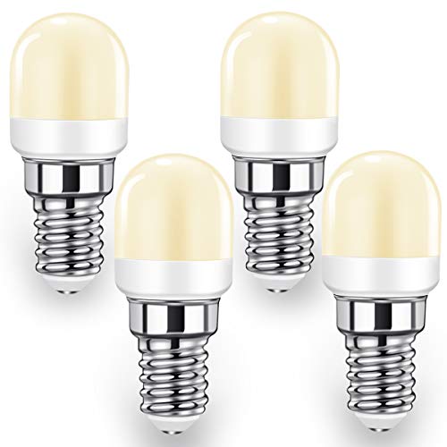 GlowsLand LED Kühlschranklampe E14 LED Lampen, 2W Ersatz für 20W-25W Halogenlampen, Warmweiß 2700K, 140LM, LED Kühlschrankbirne, für Kühlschrank, Dunstabzugshaube, 4er Pack von GlowsLand