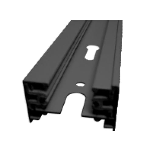 1 Meter schwarze Zwei-Wege-Schiene, ideal zum Organisieren und Gestalten von Räumen. Perfekt für Regale, Halterungen und DIY-Projekte. Kombiniert Funktionalität und Stil. von Glowster