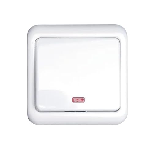 1-Wege-Schalter und 1 Schlüssel in Weiß, deutscher Stil, ideal für einfache und elegante Lichtsteuerung, passt perfekt zu jeder Dekoration in Ihrem Zuhause. von Glowster