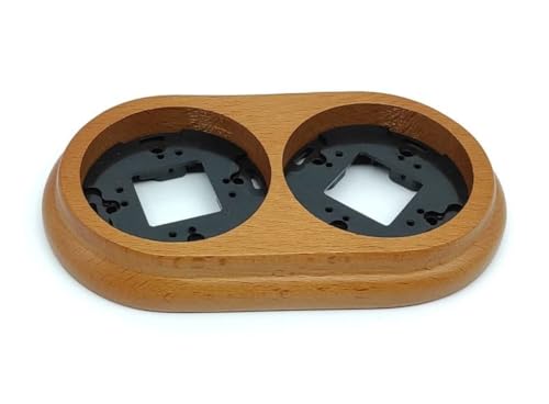 Doppelrahmen aus hellem Holz, perfekt, um Ihre wertvollsten Erinnerungen hervorzuheben. Verleihen Sie jeder Ecke Ihres Hauses Wärme und Eleganz. Eine unvergleichliche Wahl zum Dekorieren! von Glowster