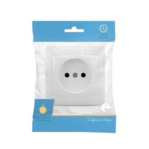 Dreifachsteckdose - flacher Frontadapter mit Erdung, 3 Schuko-Steckdosen, Kinderschutz, weiß und kompaktes Design* von Glowster