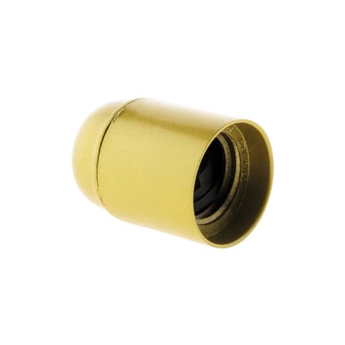 E27 Lampenfassung Gold glatt, kompatibel mit E27 Glühbirnen, ideal für Dekoration und Raumatmosphäre. von Glowster