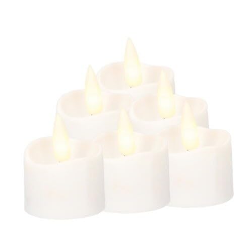 Glowster Dekorative LED-Kerze, 6 Stück, gedämpftes Licht, elegantes Design, ideal für Veranstaltungen und zur Dekoration von Innenräumen. von Glowster