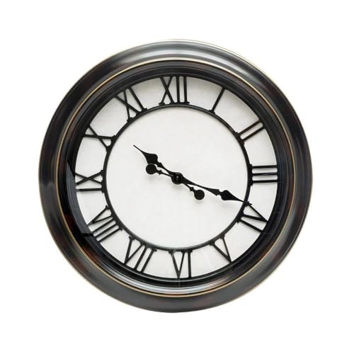 Glowster Große rustikale Wanduhr mit Retro-Zeigern, ideal für Dekoration und industriellen Stil in jedem Raum. von Glowster