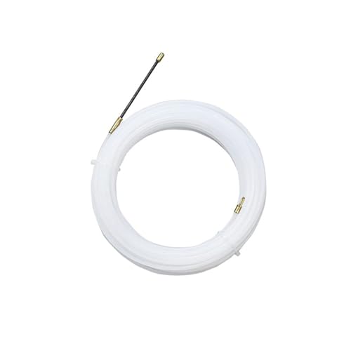 Glowster Kabeldurchführung aus weißem Nylon, Durchmesser 4 mm x 15 m, um 360 Grad drehbar, ideal für Verkabelung und Dekoration von Glowster